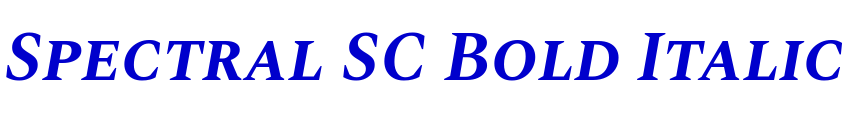 Spectral SC Bold Italic font